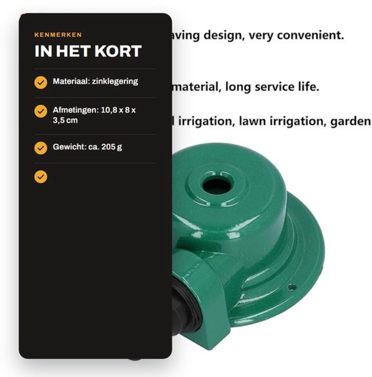 Sproeier Zinklegering - Spuitmondstuk - Irrigatie Tool - Tuin Water geven - Set van 2 - Afmetingen 10,8 x 8 x 3,5 cm - Irrigatiesproeier