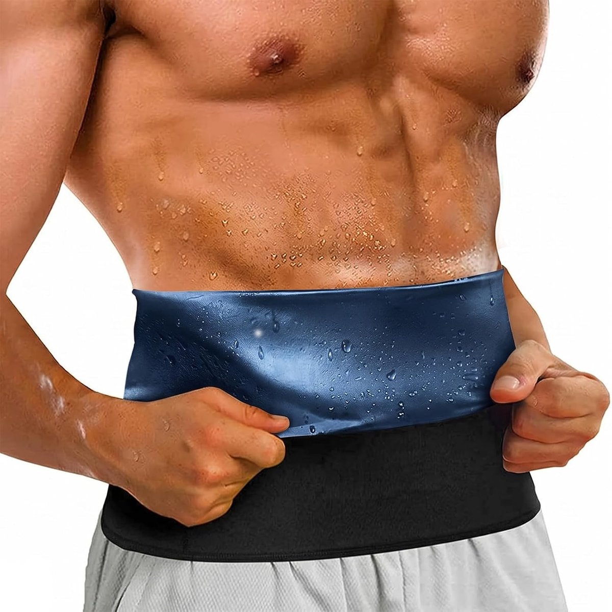 Buikriem heren 4XL/5XL - blauwe afslankgordel - verstelbaar - intensief sauna-effect - ShopVlot