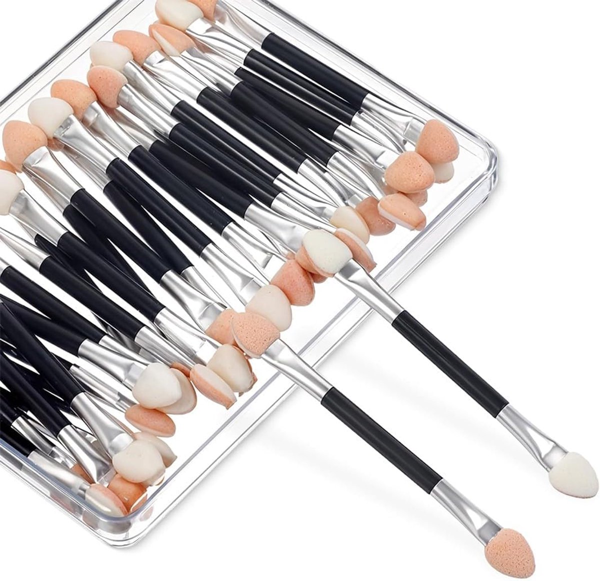Oogschaduw applicators 20 stuks - Mini dubbelzijdig - Zachte spons - Perfect voor oogmake-up - ShopVlot