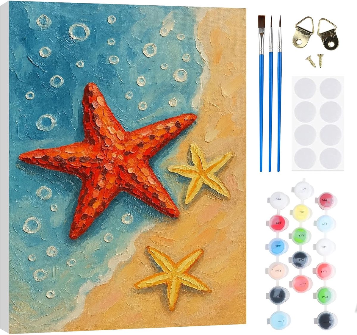 Schilderen op nummer set 20x30 cm - DIY olieverfschilderij - inclusief frame en verf - perfect voor beginners - ShopVlot