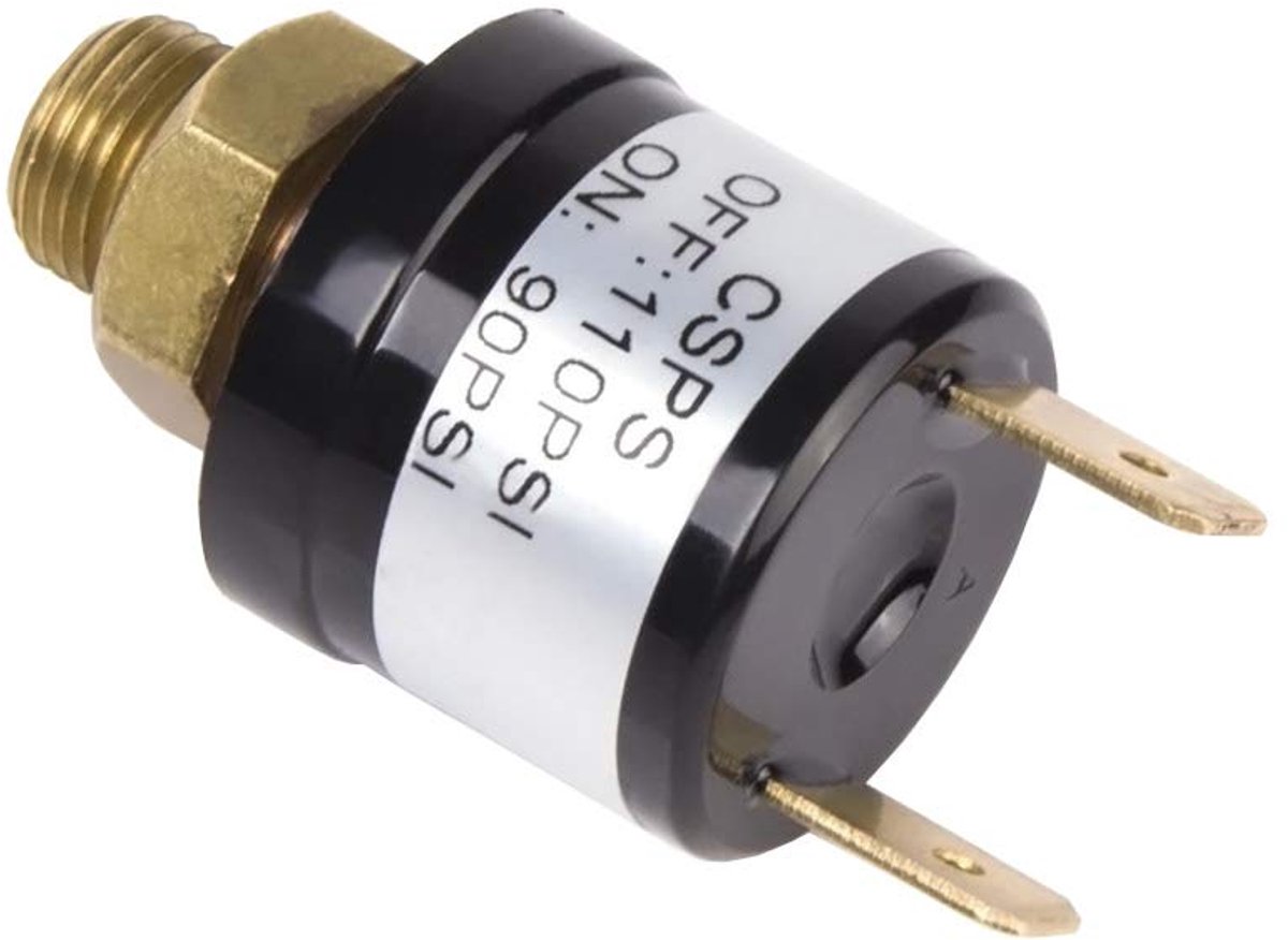 Drukschakelaar 12V - Heavy Duty 90-110 PSI - Voor luchtcompressor - Ideaal voor hoge druk systemen - ShopVlot