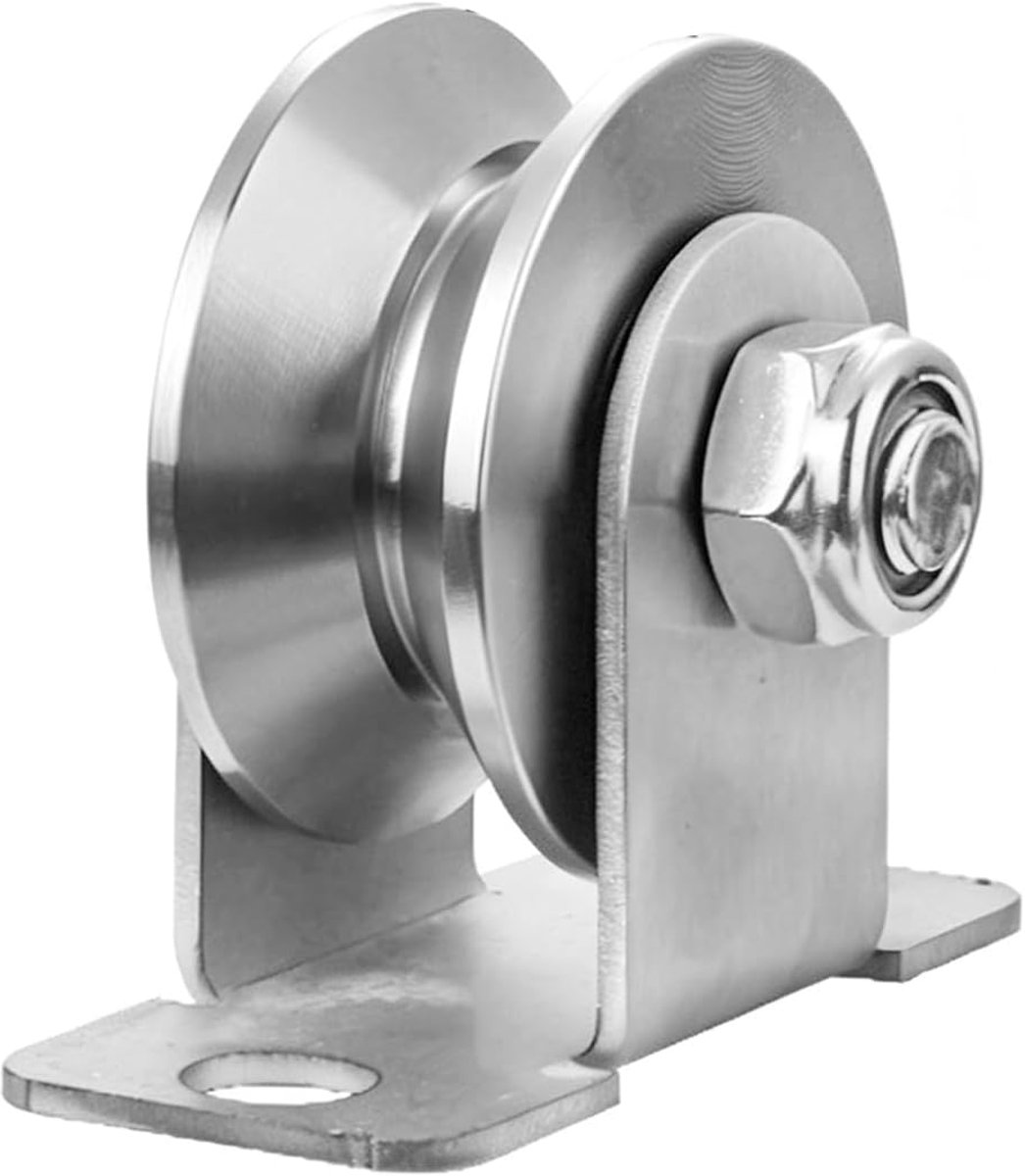 Katrol 48 mm - V-groef 16 mm - Roestvrij staal - Voor kabelbeheer gym - ShopVlot