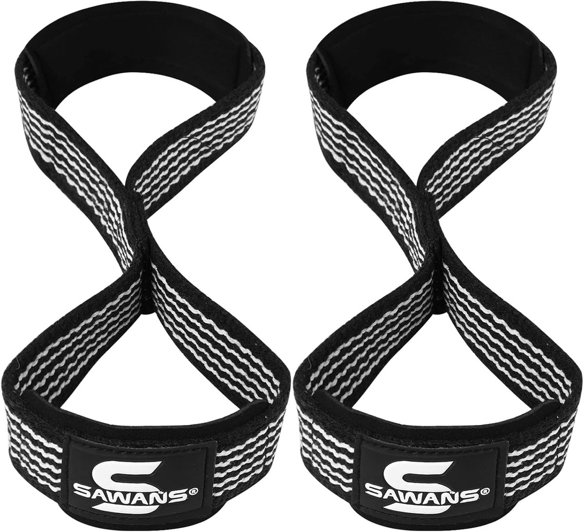 Hijsbanden Gewatteerde Grip - Figuur 8 Polsbanden - Antislip Heavy Duty - Ondersteuning bij Deadlift - ShopVlot