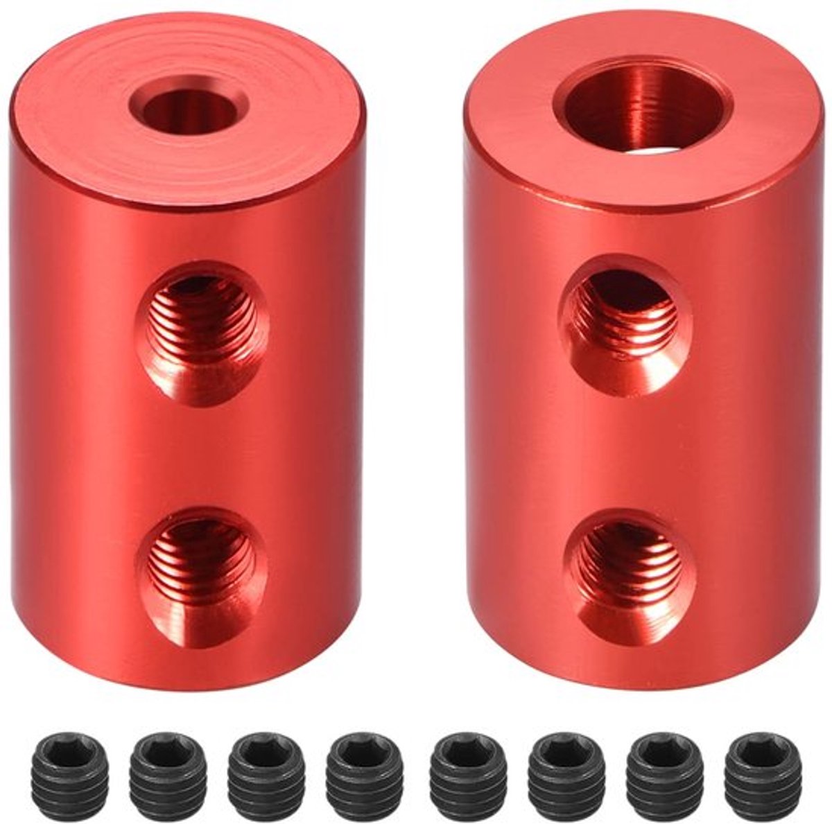 Stijve Koppeling Aluminium Legering - Aansluiting Motor - 3D-Printer - Model Boten - 5 mm Boring - 2 Stuks - As Koppeling
