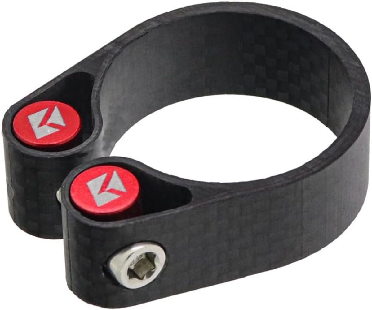 Fietszadelklem 31,8 mm - Carbon - Lichtgewicht en duurzaam - Eenvoudige montage - ShopVlot