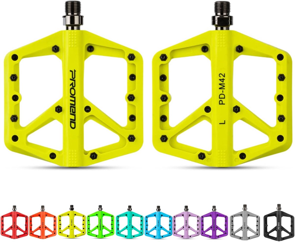 Bicycle Pedals MTB Nylon Anti-slip BMX Spinning Expanded Surface Chrome-Molybdenum Steel Axles - ShopVlot