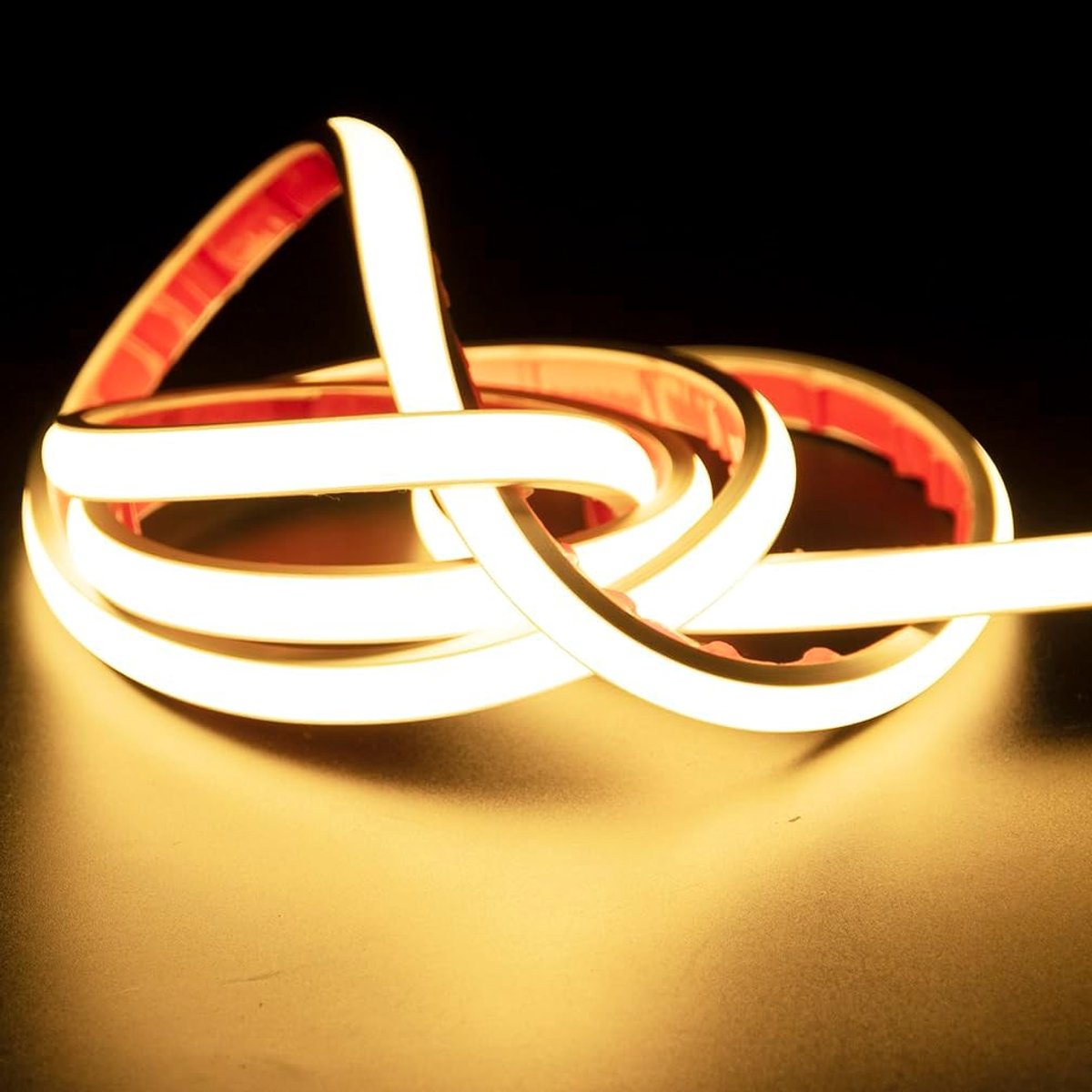 pcning Adesivo LED Strip Light Warm White 220V, COB IP67 Waterproof LED Strips with EU Plug 220 Volt 3 Meter - ShopVlot