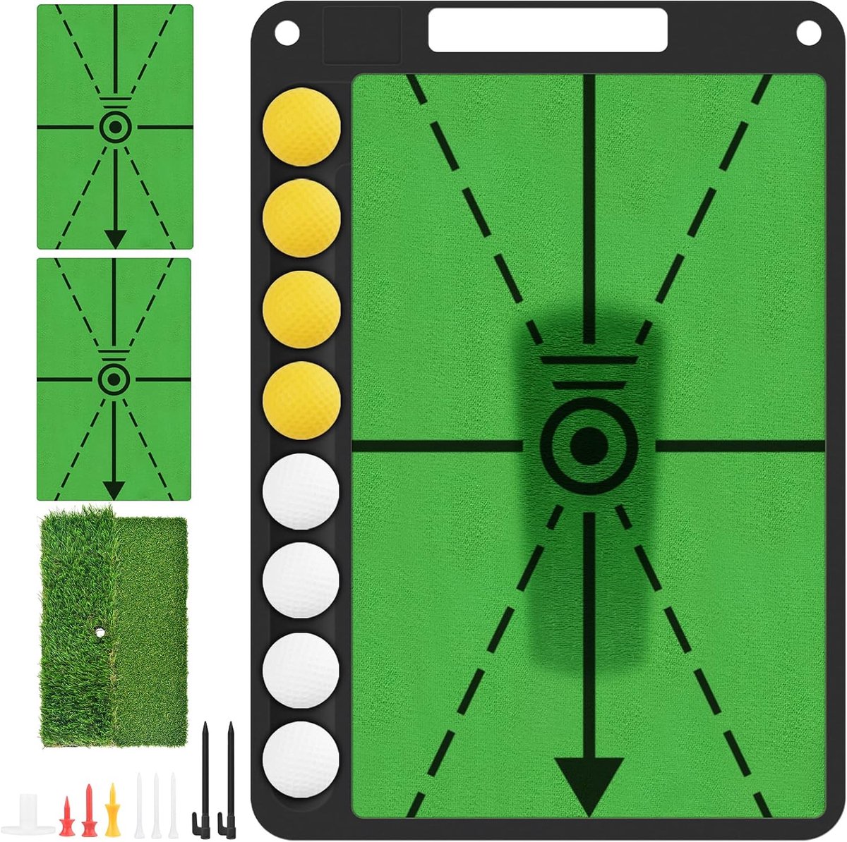 BROTOU Premium Dual Turf Golf Turning Mat, Training Mat for Swing Detection, Feedback Mat for Golf Exercise, Golf - ShopVlot