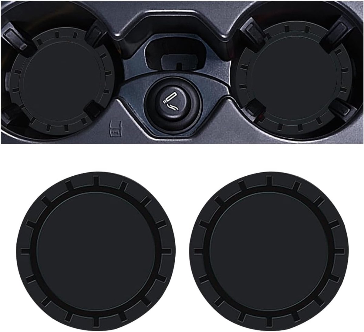Auto coasters 2 stuks - universeel silicone - anti-slip en waterdicht - ideaal voor onderweg - ShopVlot