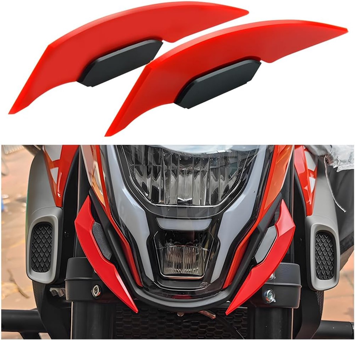 Bumperlip Versterking 2pcs - Universeel - Rood - Vermindert luchtweerstand - ShopVlot