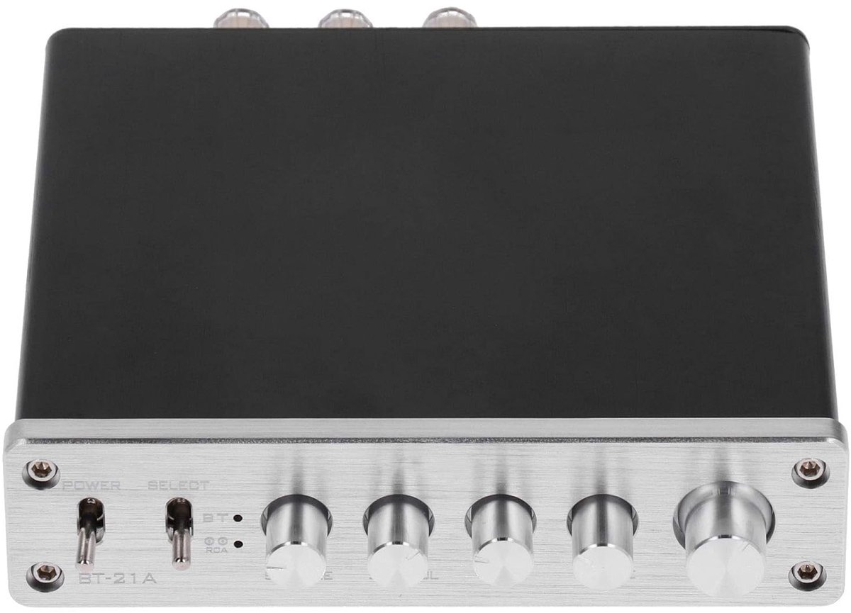 Stereo digitale versterker 100w - aluminium behuizing - helder geluid - ideaal voor thuisgebruik - ShopVlot