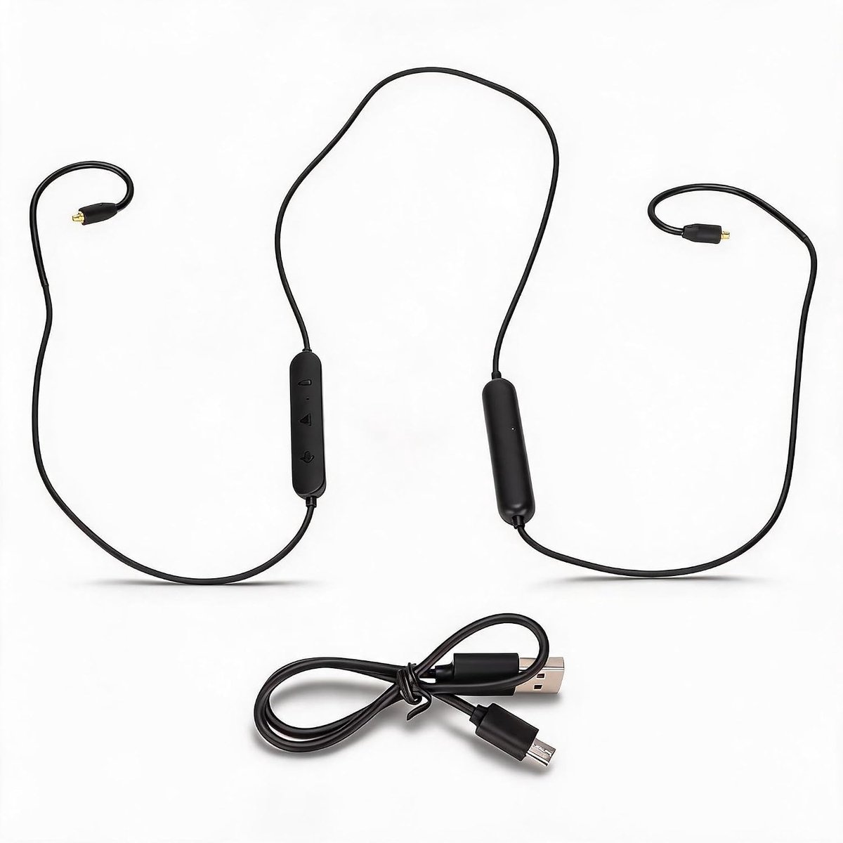 MMCX draadloze hoofdtelefoon kabel - Bluetooth adapter kabel - met microfoon en controller - ShopVlot