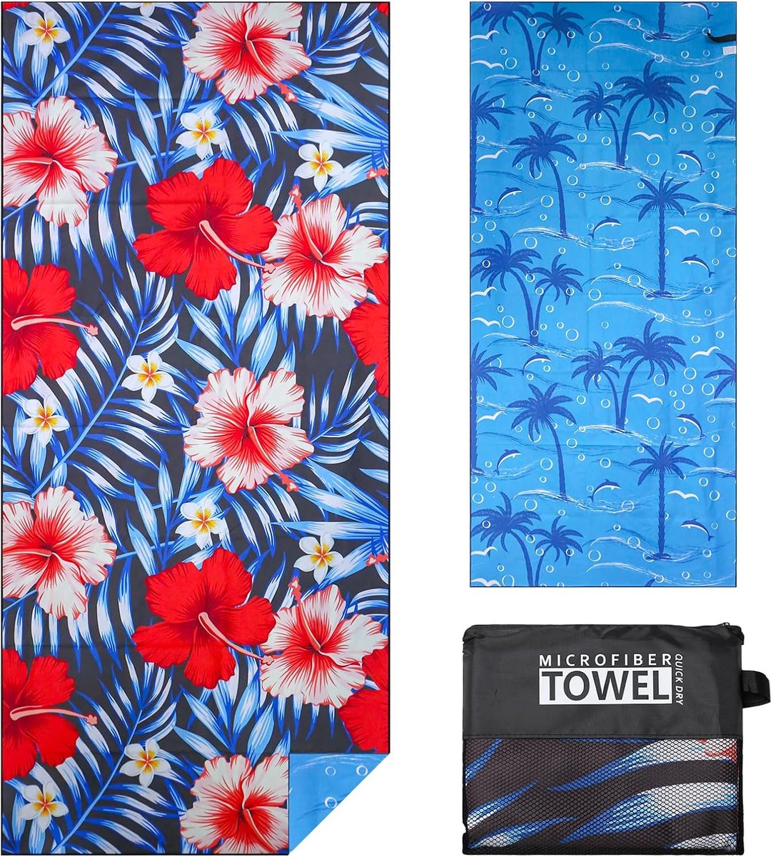 Strandhanddoek extra groot - microvezel - snel drogend - ideaal voor zonnen en zwemmen - ShopVlot