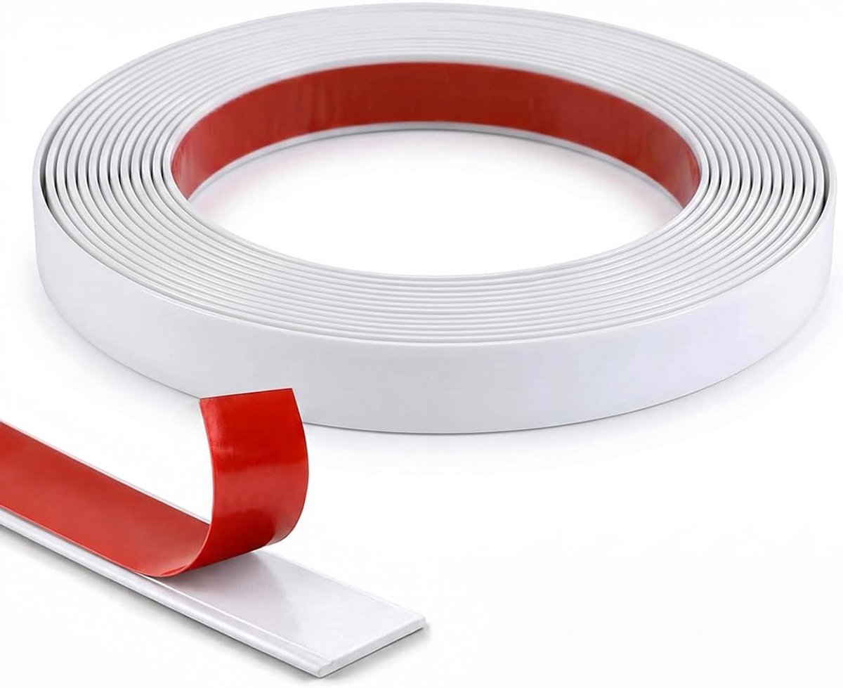 Decoratieve strip 2 cm x 5 m - waterdicht plastic - beschermrand voor deuren en muren - ShopVlot