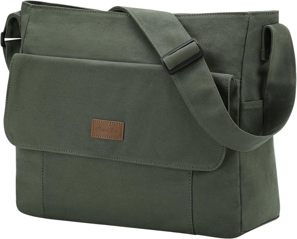 Schoudertas grote capaciteit - canvas - casual stijl - ideaal voor werk of reizen - ShopVlot