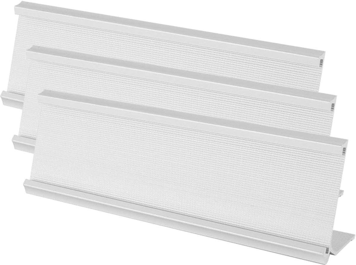 Naambordhouders set van 3 - 20 x 6 cm - L-vormig metaal - ruimtebesparend - ShopVlot