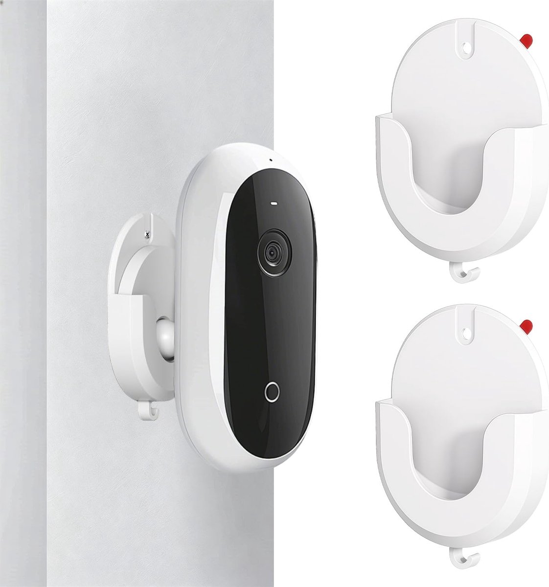 Camera Wandbeugel 2-Pack - Geen Boren Nodig - Universaal voor Binnen/Buiten - Sterke Lijmbevestiging - ShopVlot