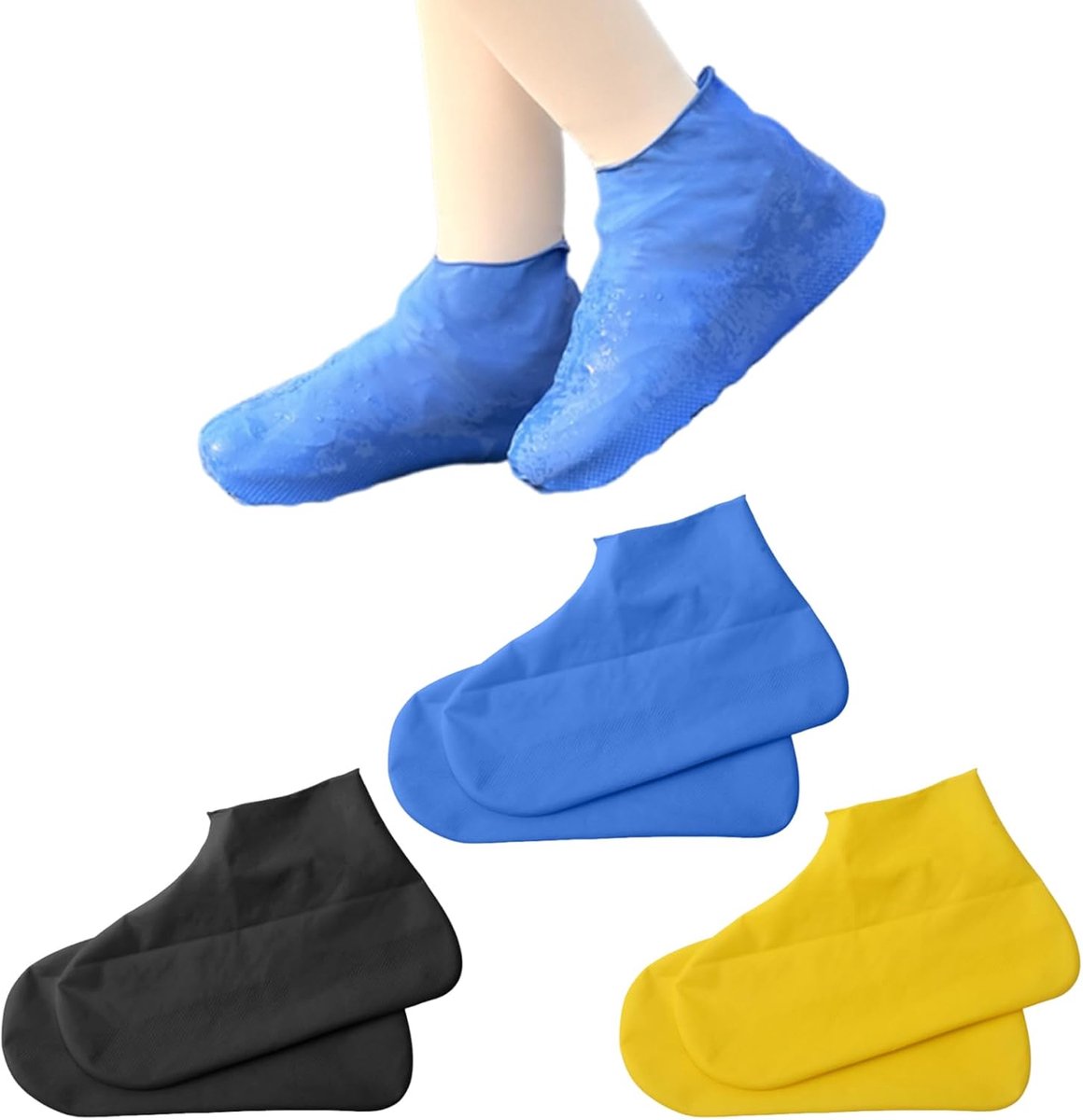 Schoenovertrekken 3 paar - waterdicht silicone - antislip - bescherming tegen regen - ShopVlot
