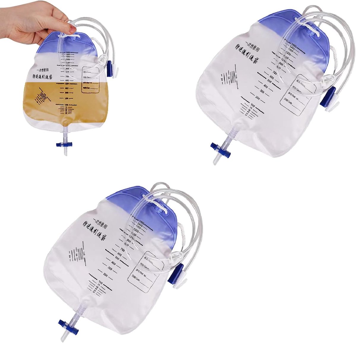 Urinezak 1500ML - Wegwerp urinecollectiezak - Slang van 120 cm - Ideaal voor dagelijks gebruik - ShopVlot
