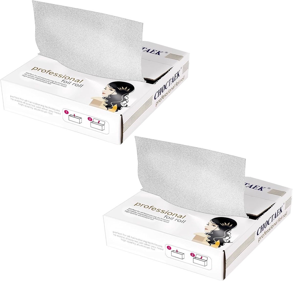 Aluminium Folie Voor Haarverf 12,7 X 27,3 Cm - Zilverfolie Rol - 200 Vellen Voor Highlights - ShopVlot