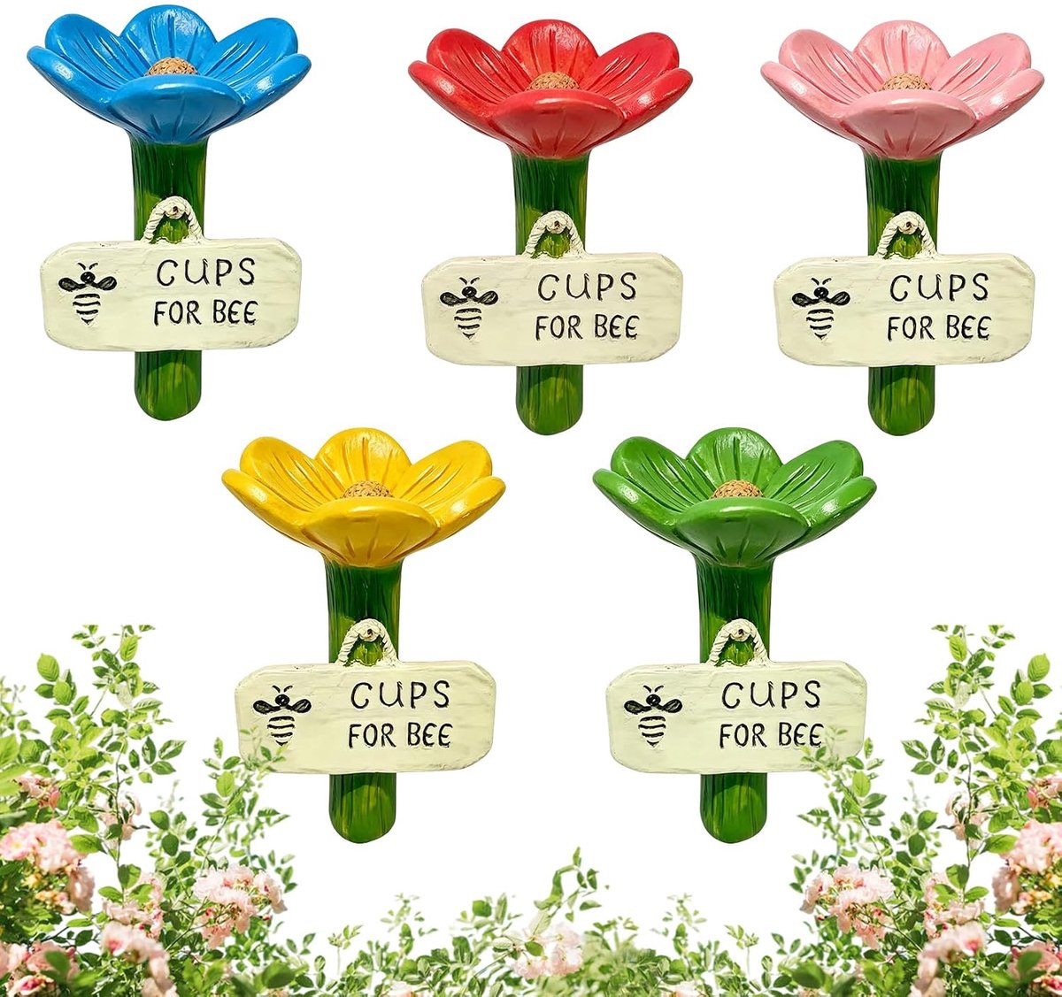 Bijentank voor de tuin - 5-delige set - keramisch materiaal - ideaal voor insectenwatering - ShopVlot