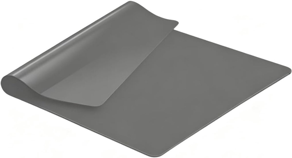 Siliconen mat groot 40 x 30 cm - grijs - antislip - hittebestendig - ShopVlot
