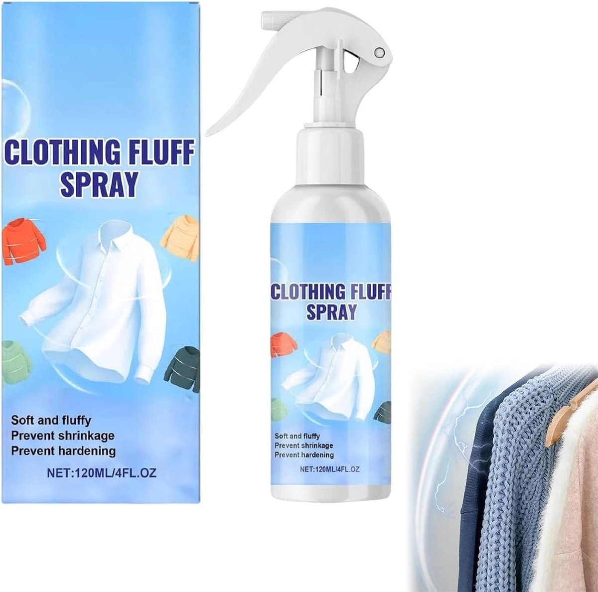 Antistatische spray 120 ml - natuurlijke ingrediënten - snel drogend - voorkomt statische elektriciteit - ShopVlot