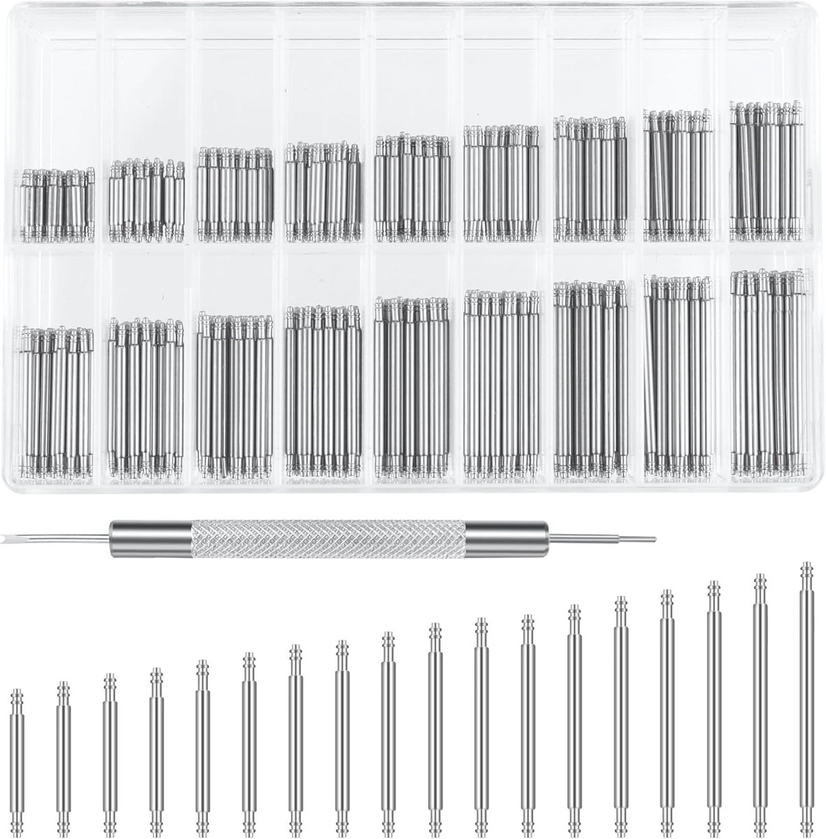 Horlogebandpins connectietool 432 stuks - Voor veerstangen 8-25mm - Horloge verwijderkit - ShopVlot