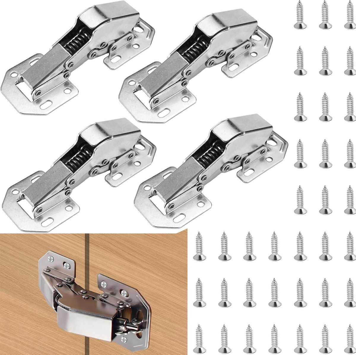 Kast Scharnier 4 Inch - Versterkt Soft-Close - Koudgewalst staal - Geluidsarm bij gebruik - ShopVlot