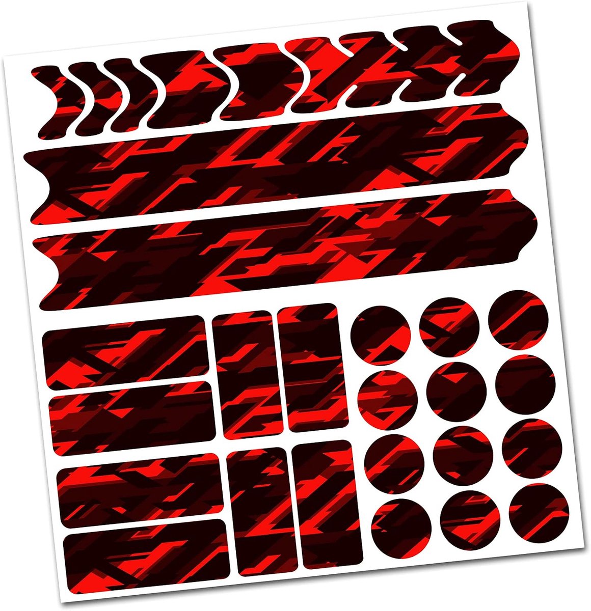 Fietsframe beschermfilm sticker set - 28-delig - Carbon voor MTB/BMX - Bescherming tegen verfschade - ShopVlot