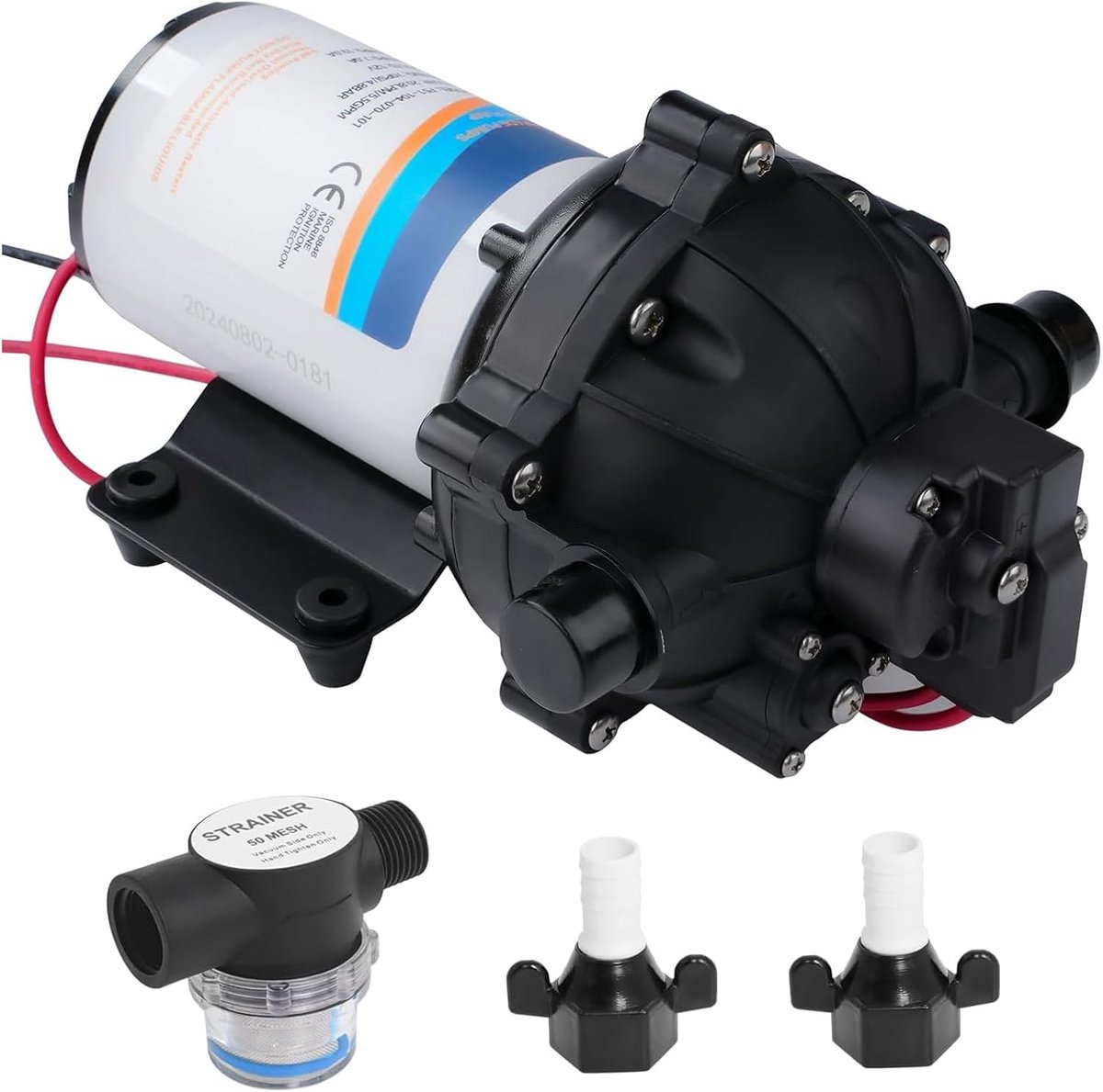 Waterpomp 12V DC - Diaphragma pomp 3.1 bar - Zelfaanzuigend met drukschakelaar - Ideaal voor caravan en boot - ShopVlot
