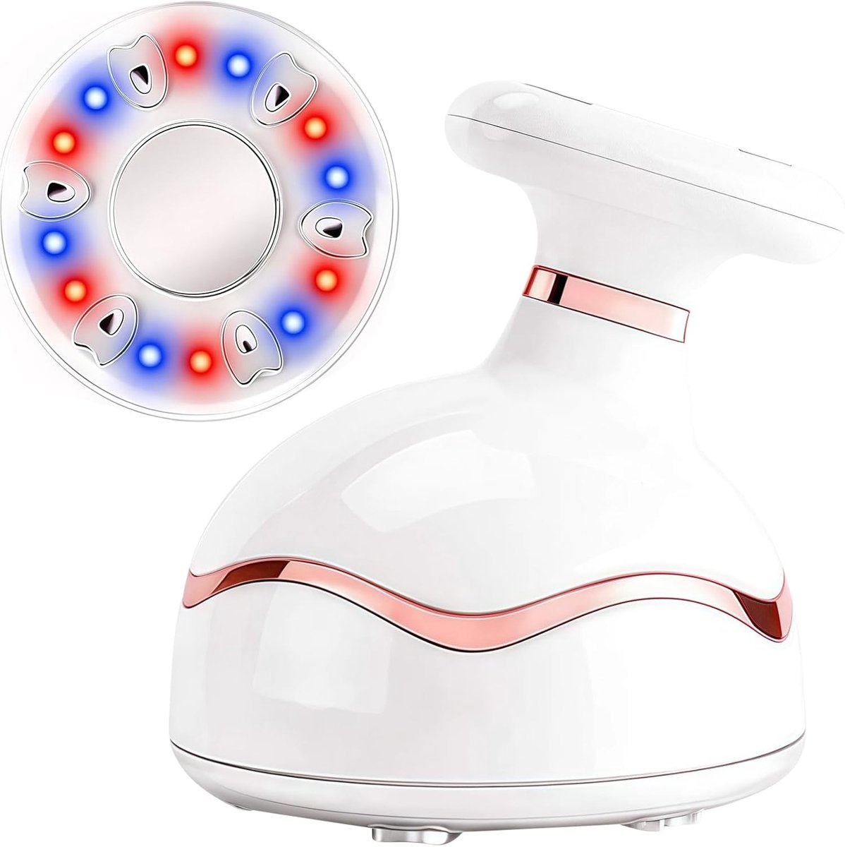 Cellulite massager anti-hand massager - ultrasound RF EMS - rood/blauw licht en vibratie - ShopVlot