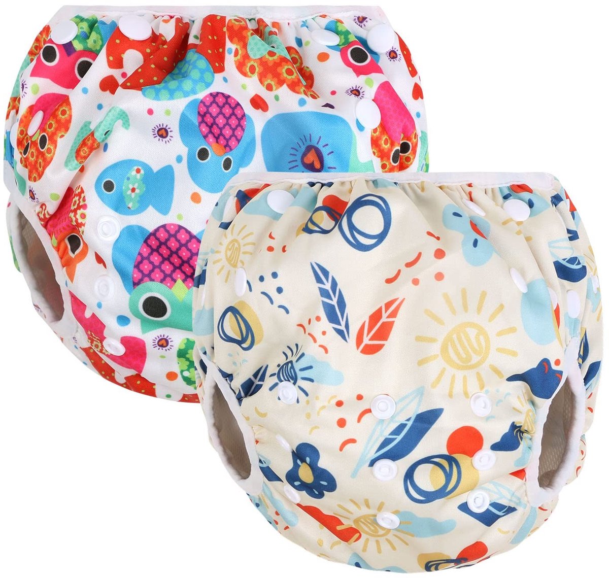 Solidchoice - Set van 2 Herbruikbare Baby Zwemluiers voor Peuters