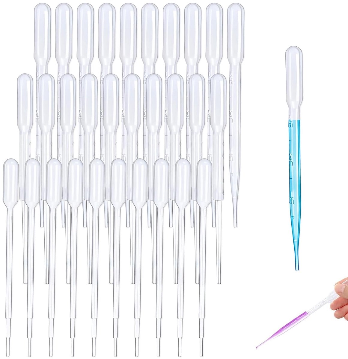 Pipetten 150 stuks - 1ml, 2ml en 3ml - plastic - ideaal voor laboratoria en onderwijs - ShopVlot