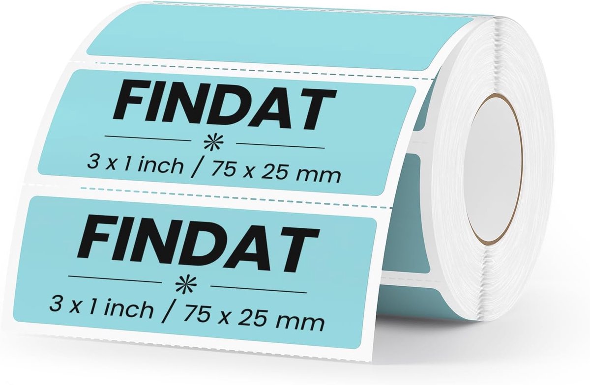 Thermische label 76 x 25 mm - Vinyl rol - Zelfklevend en waterdicht - Ideaal voor verzendlabels - ShopVlot