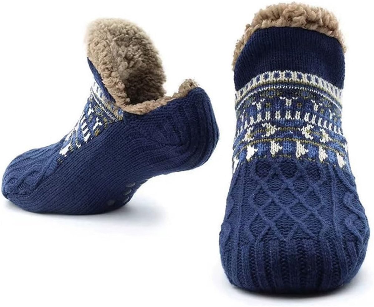 Slippersokken voor dames en heren - gebreid - warme fleecevoering - ideaal voor thuisgebruik - ShopVlot