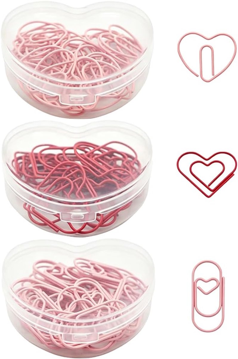 Paperclips hartvormig 80 stuks - metalen diervorm - creatieve organisatie - speelse touch voor documenten - ShopVlot