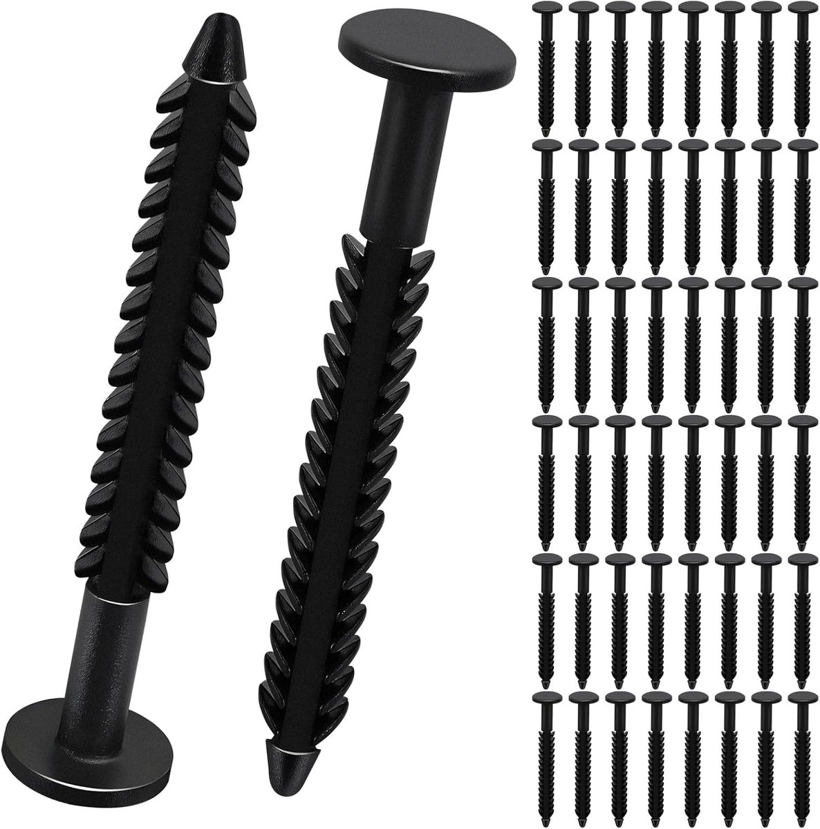 Vinyl hatches 50pcs - zwarte kunststof - weerbestendig - ideaal voor vinyl shutters - ShopVlot