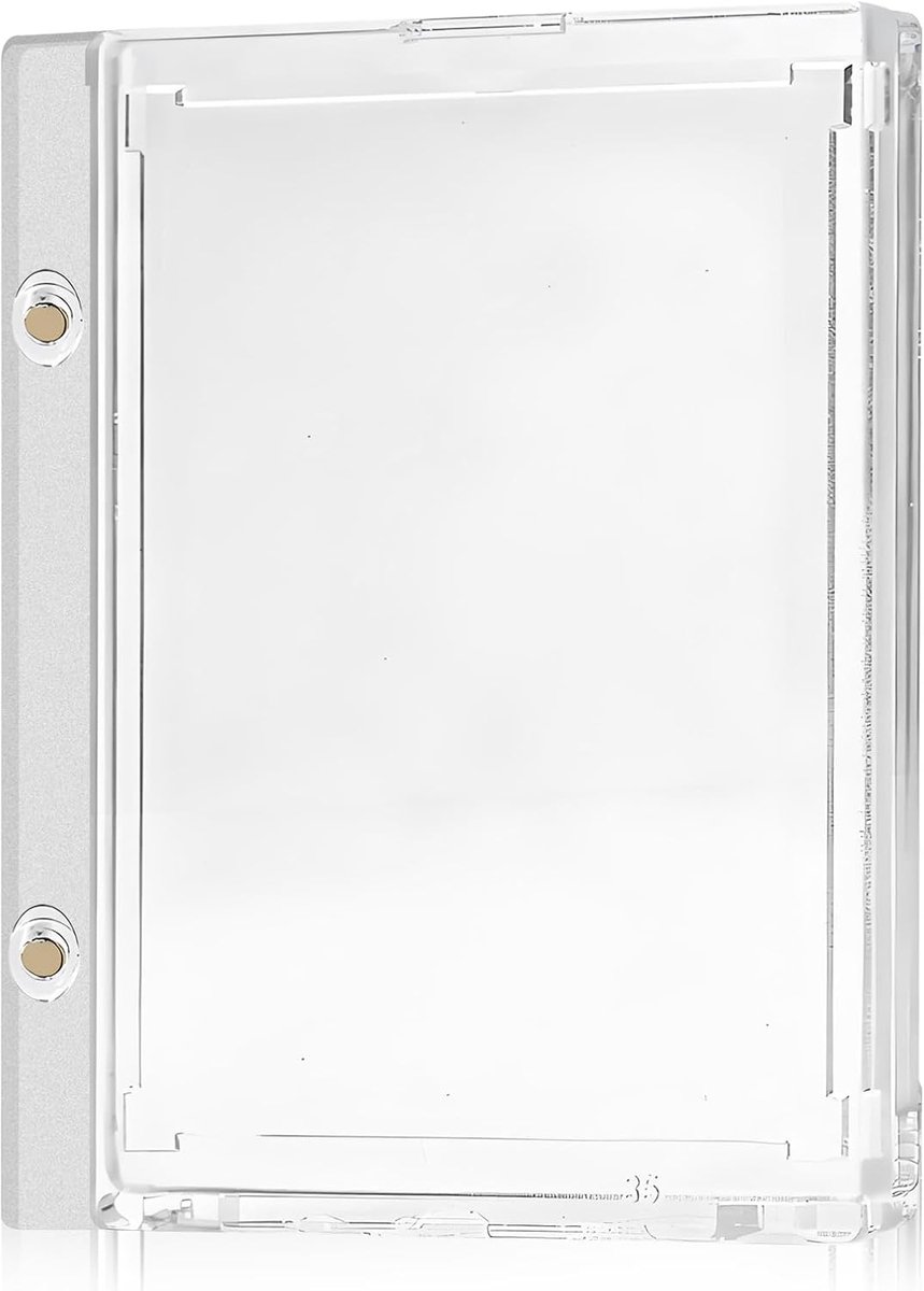 verticale magnetische kaarthouderdoos - gemiddelde maat - acryl materiaal - beschermt waardevolle kaarten - ShopVlot