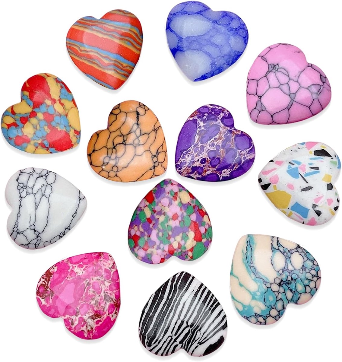 Geluksstenen 12 stuks - Edelsstenen voor kinderen - Geluksbrengers - Ideaal voor meditatie - ShopVlot