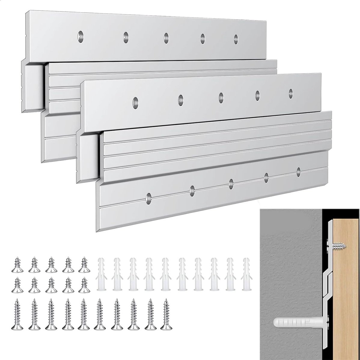 Franse kleefrails 30 cm - aluminiumlegering - 36 kg draagkracht - ideaal voor zware foto's - ShopVlot