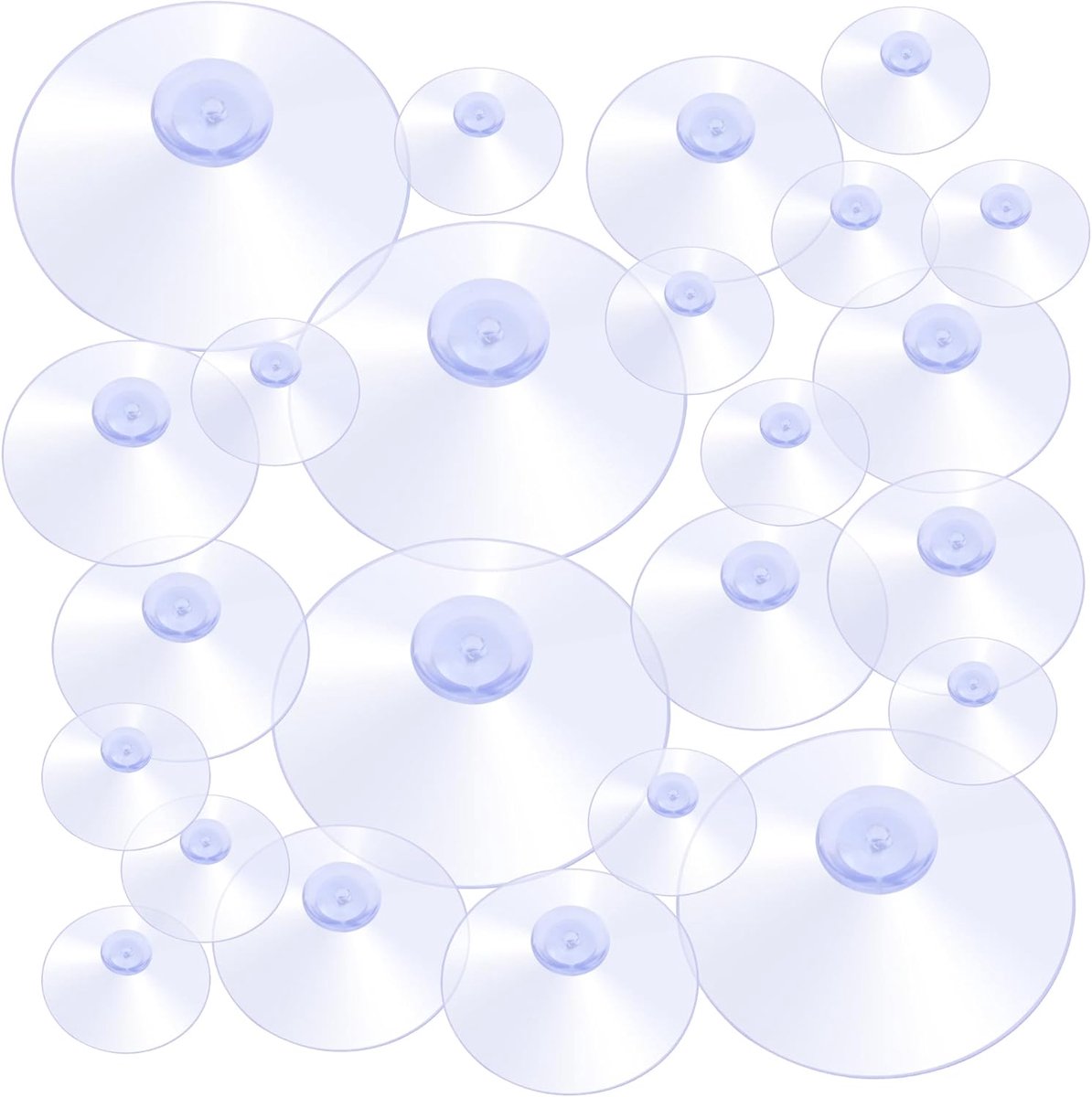 Suction cups 84pcs - 20mm, 30mm, 45mm - helder plastic - perfect voor thuisdecoratie - ShopVlot