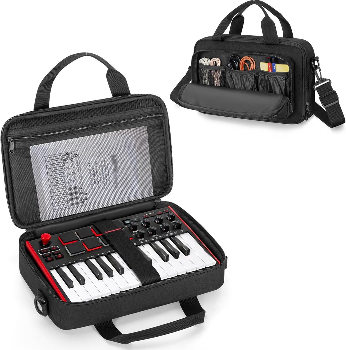 PGmoon Protective Case Compatible with Akai Professional MPK Mini MK3 / MPK Mini Play MK3 with 25 Keys Keyboard Travel - ShopVlot