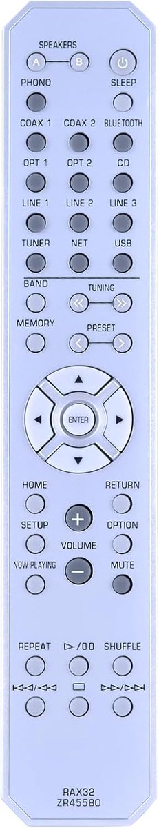 Network receiver remote control compatible with Yamaha R-N600A Network Receiver - ShopVlot