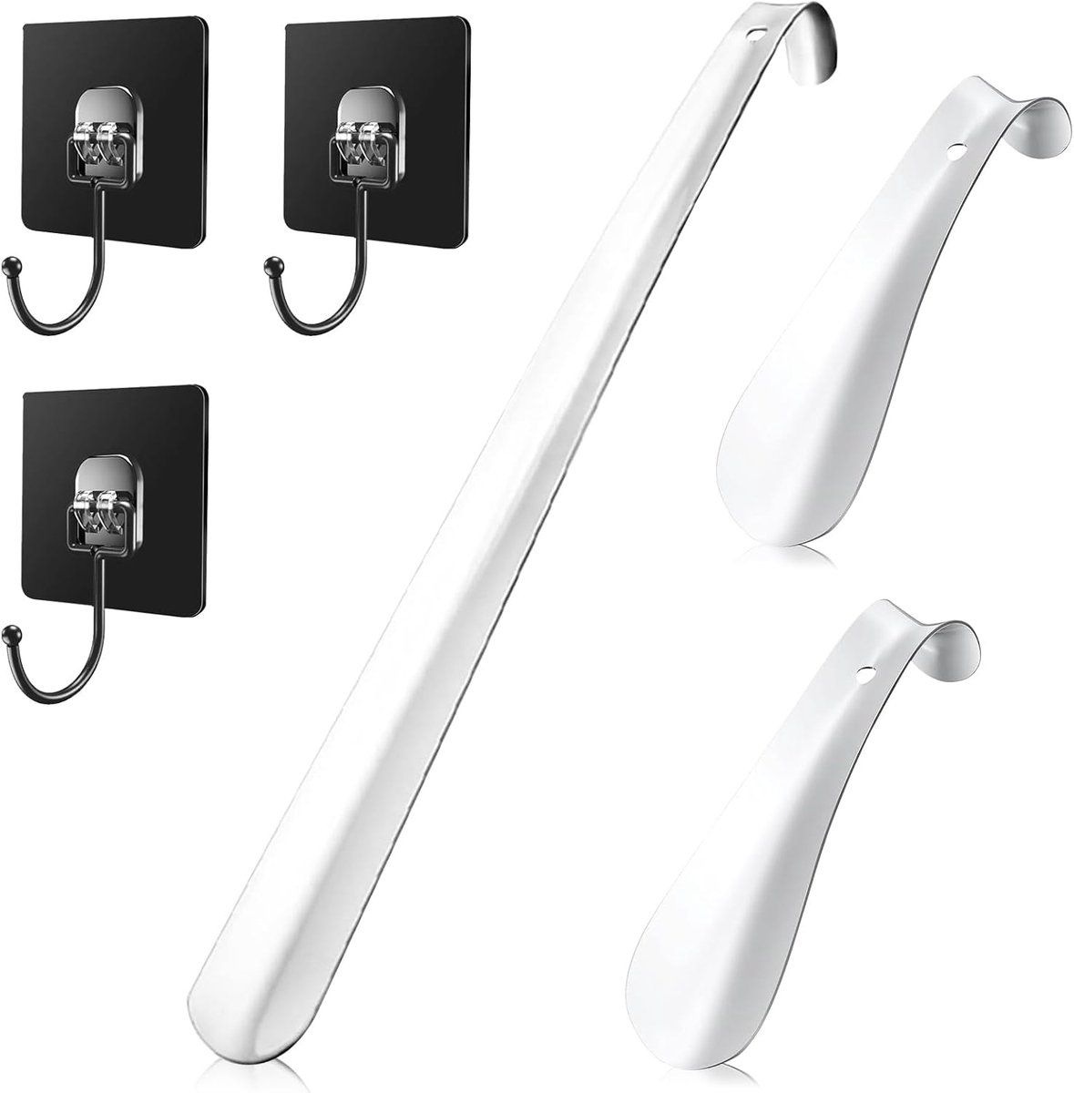 Foot shoes, shoe horn made of stainless steel (30 cm and 15 cm), with hook hole for all foot sizes, for speakers - ShopVlot