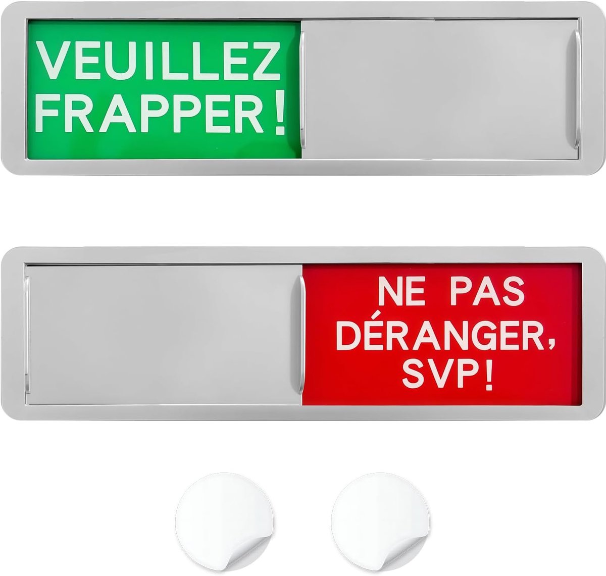 "Do not disturb fold" door sign, 17.8 x 5 x 0.5 cm, magnetic sliding door sign with glue, 2 pieces, clear sign for - ShopVlot