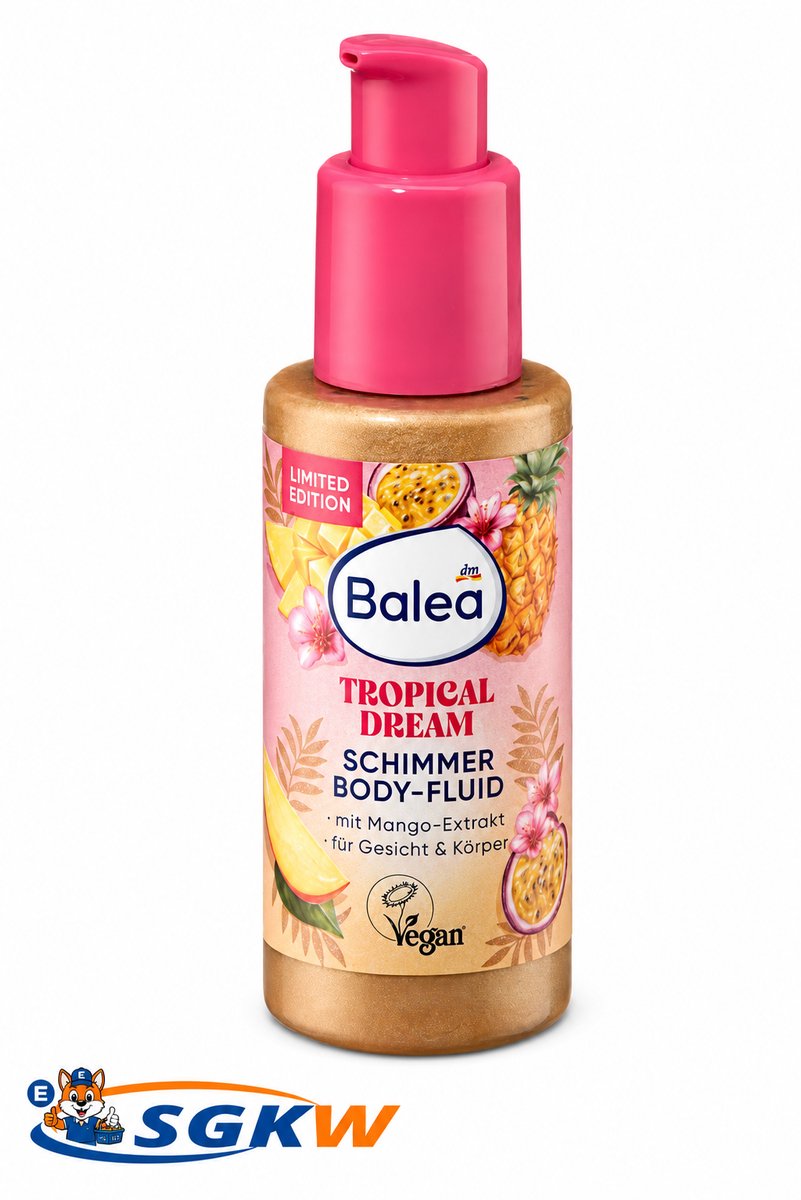 Balea Schimmer Body-Fluid / tropische / 75 ml