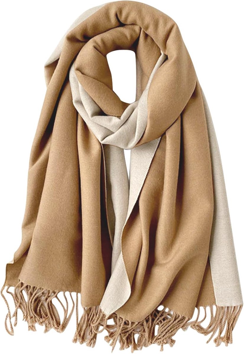 Kasjmier Sjaal Dames Winter Kasjmier Imitatie Verdikte Dubbelzijdige Sjaal Herfst en Winter Stijl All-Match Lang 200 x - ShopVlot