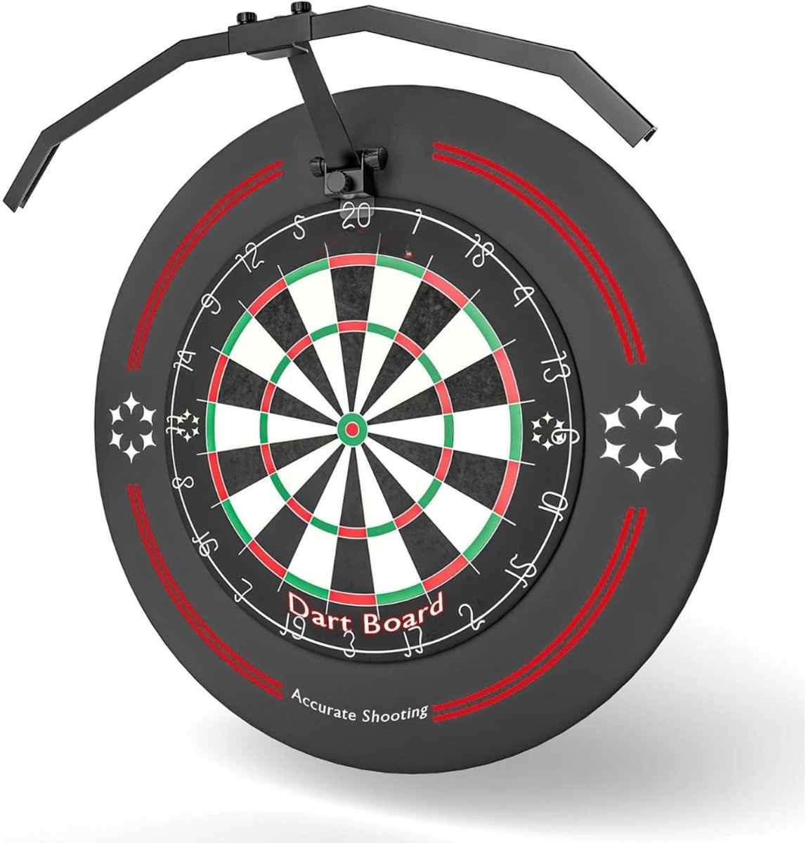 VALI® Dartbord Verlichting - Professionele Verlichting voor Dartbord - Dart Bord Verlichting - Zwart - 62cm x 62cm x 15cm