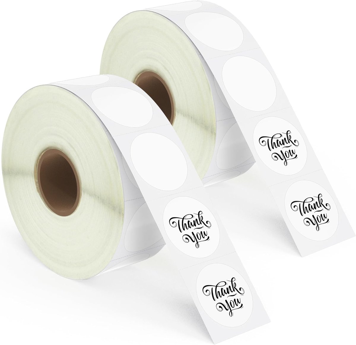 BETCKEY Round labels, 25mm, compatible with zebra and other printers, perforated [2 rolls, 2760 labels] - ShopVlot